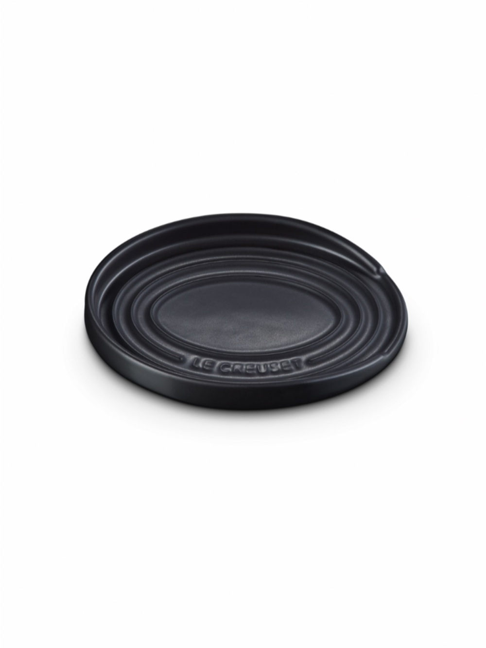 Le Creuset Matte Black Stoneware Spoon Utensil Rest